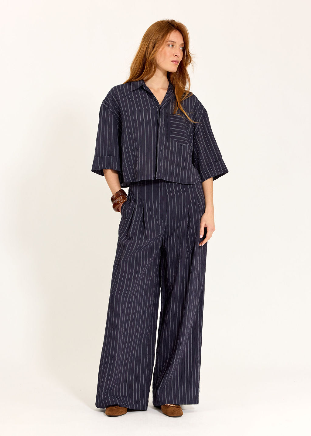 PANTALON FLUIDE DELIA NAVY