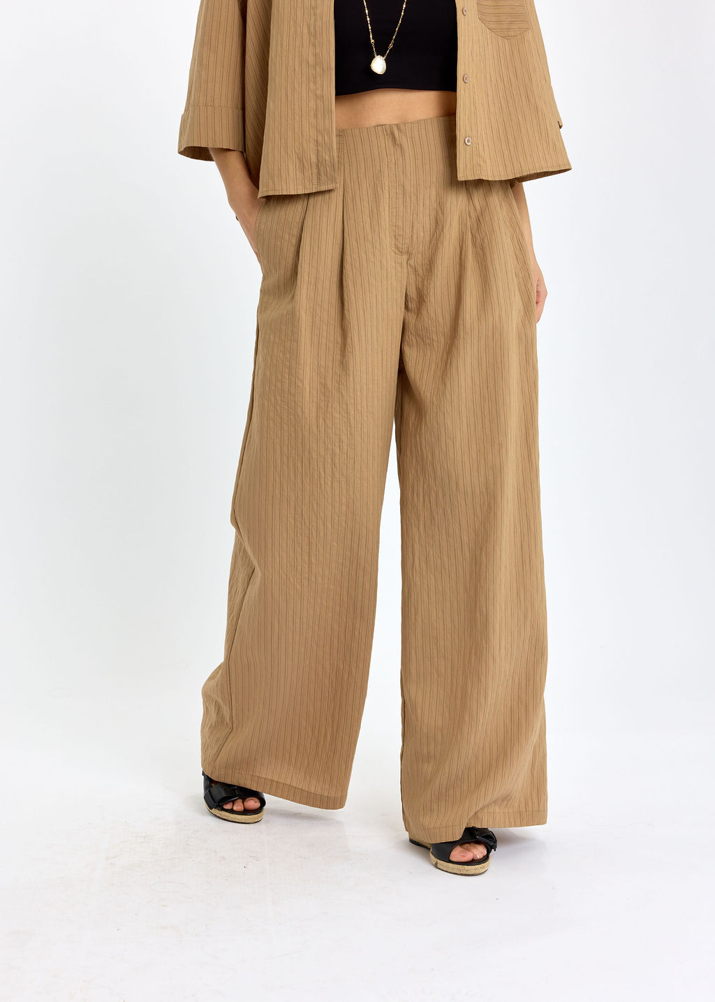 PANTALON FLUIDE DELIA SABLE
