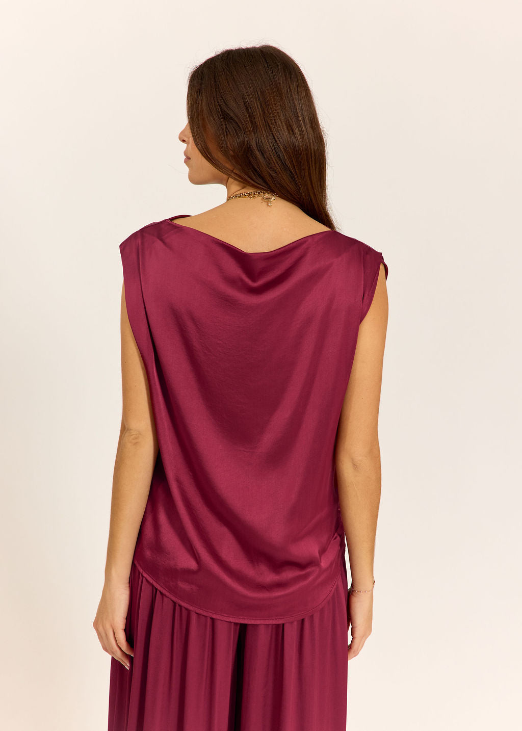 TOP COURT ENCOLURE BATEAU ISLA CERISE