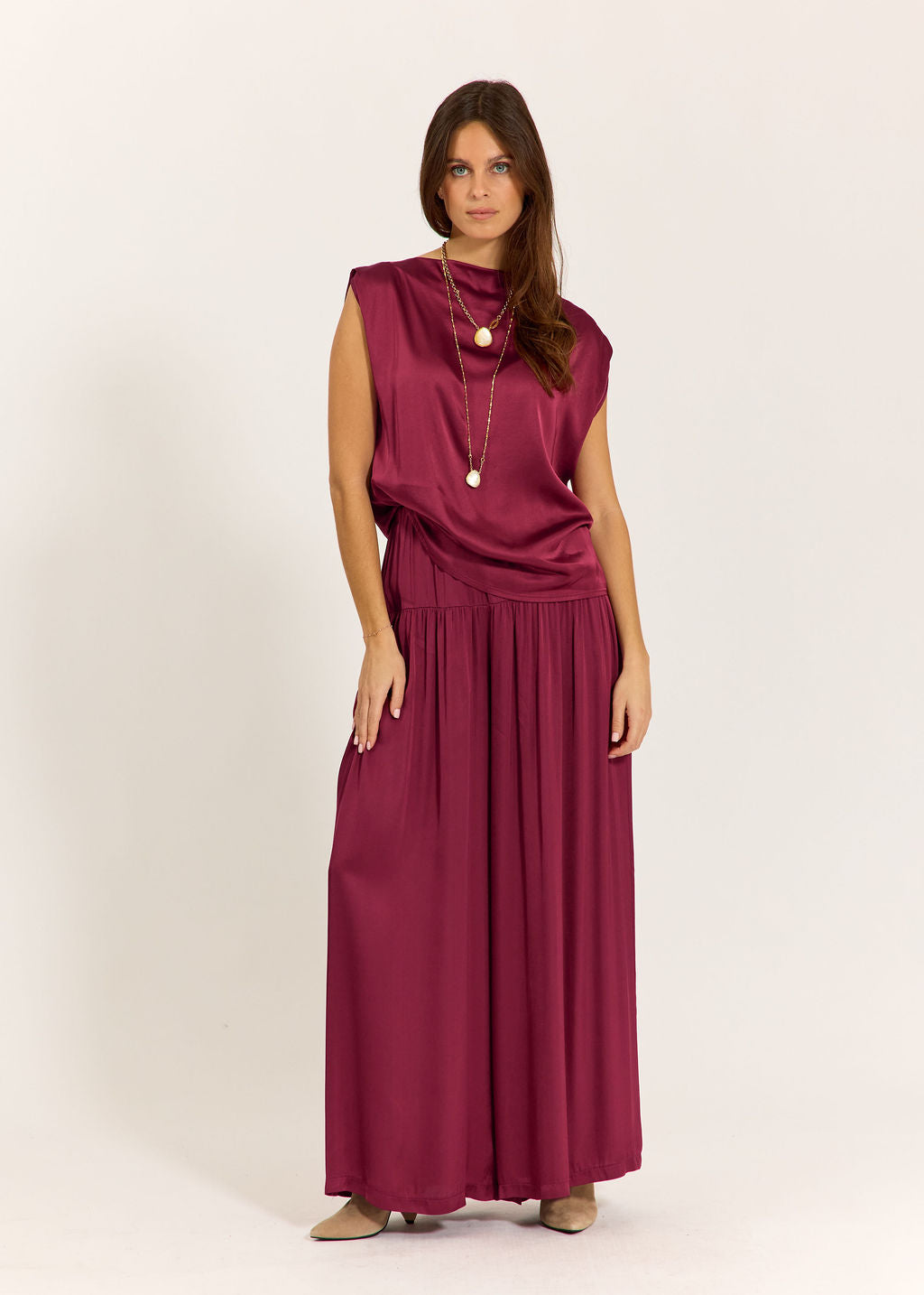 TOP COURT ENCOLURE BATEAU ISLA CERISE