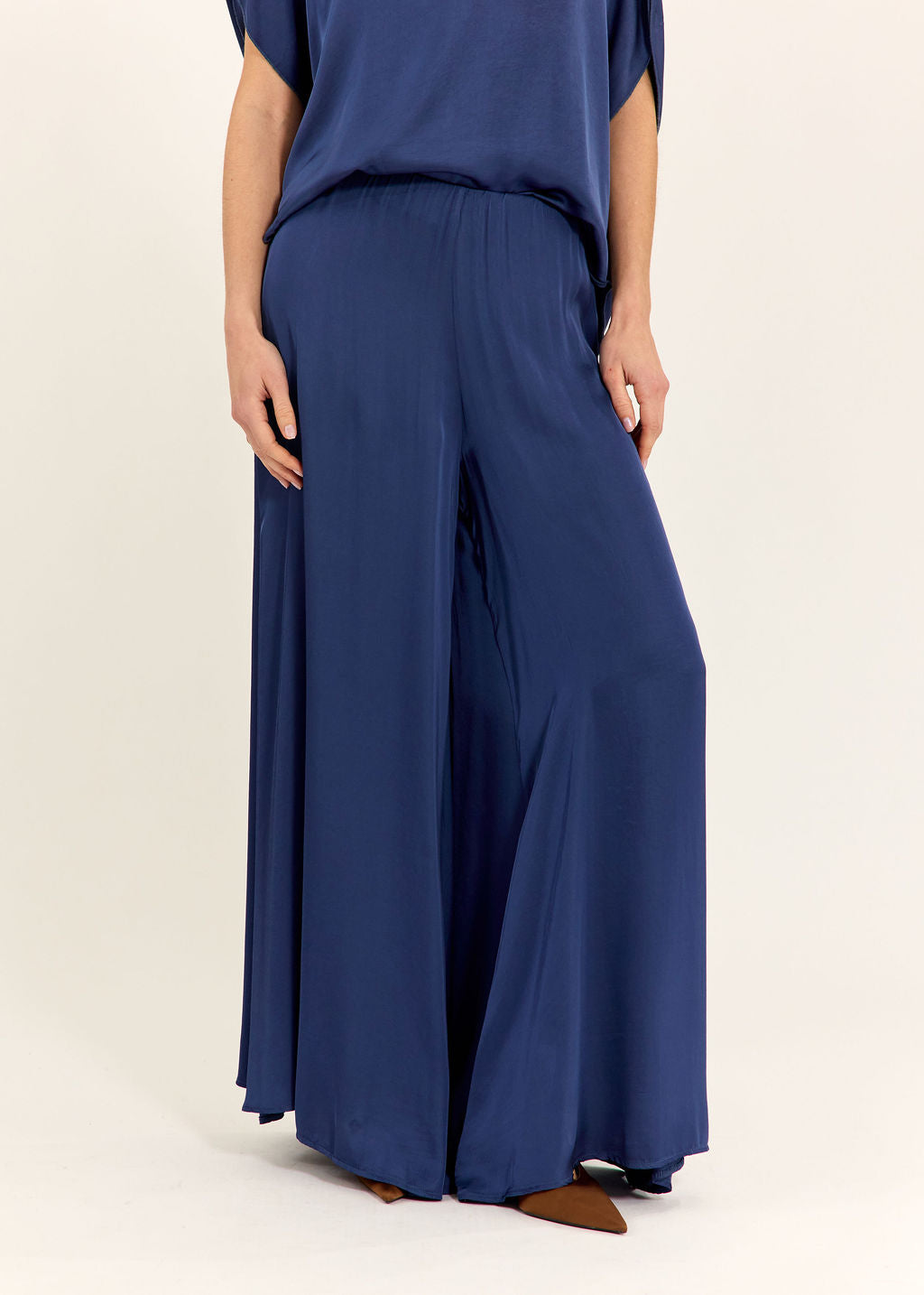 PANTALON FLUIDE AMPLE CAPRY BLUE