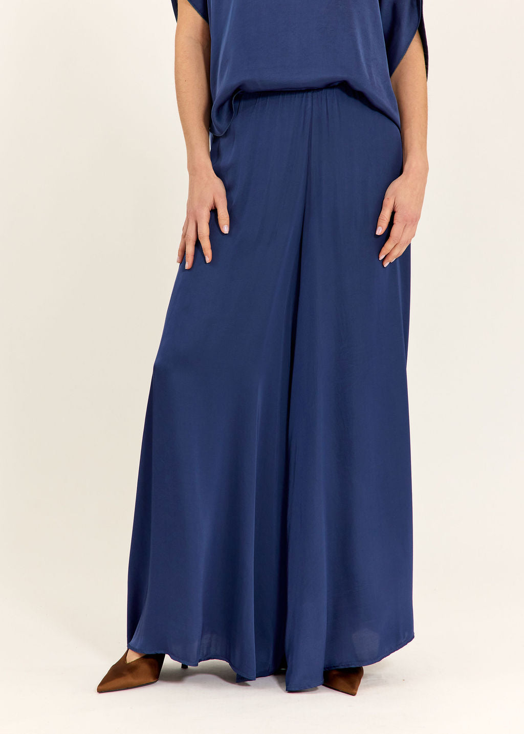 PANTALON FLUIDE AMPLE CAPRY BLUE