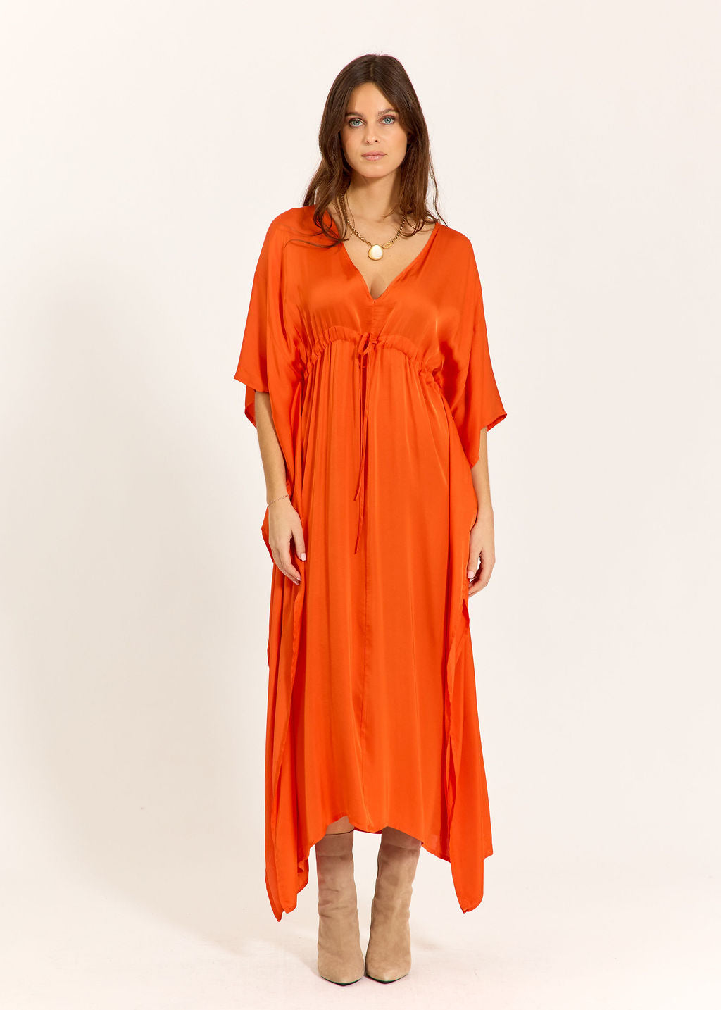 ROBE STYLE CAFTAN PORTOFINO MANDARINE