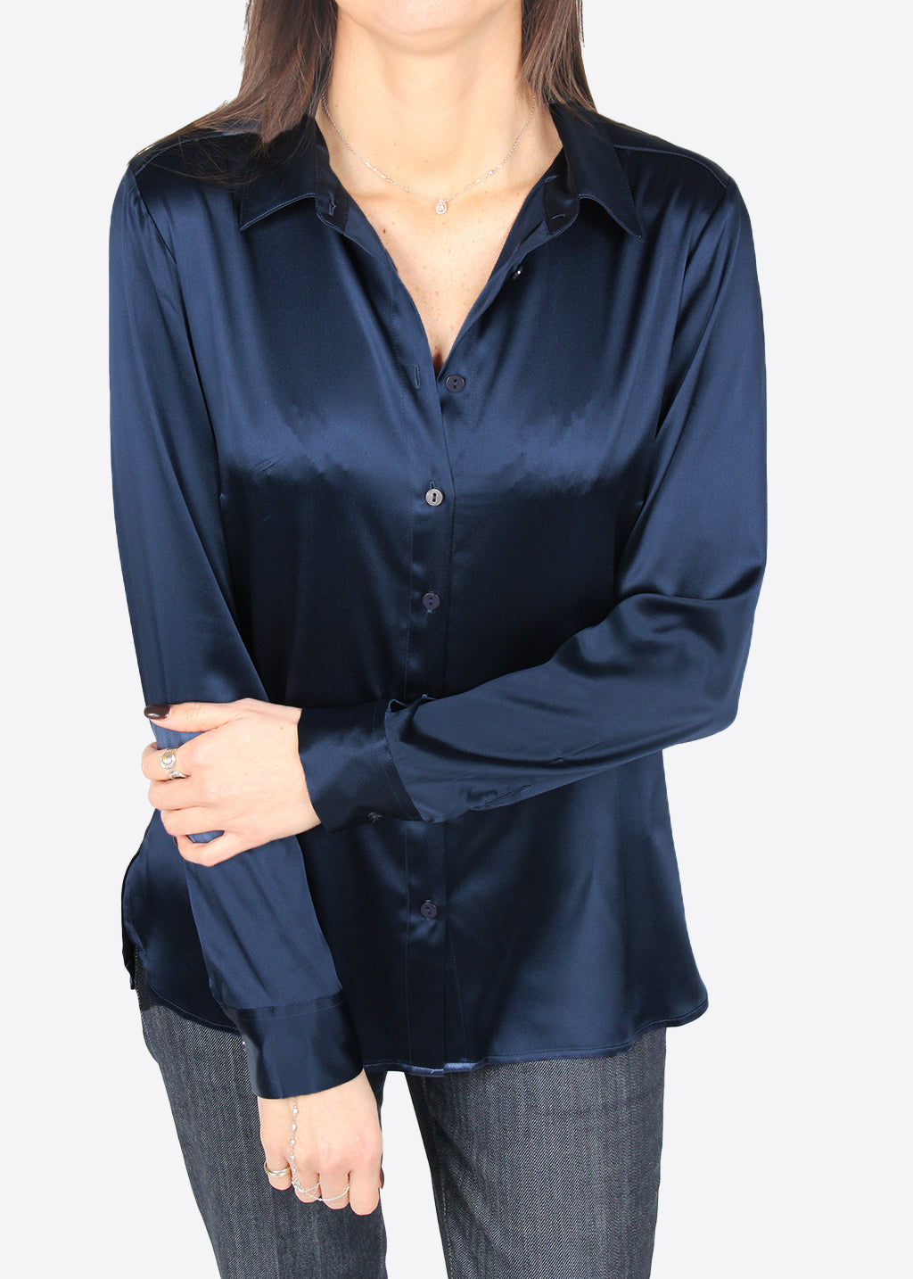 Silk satin shirt