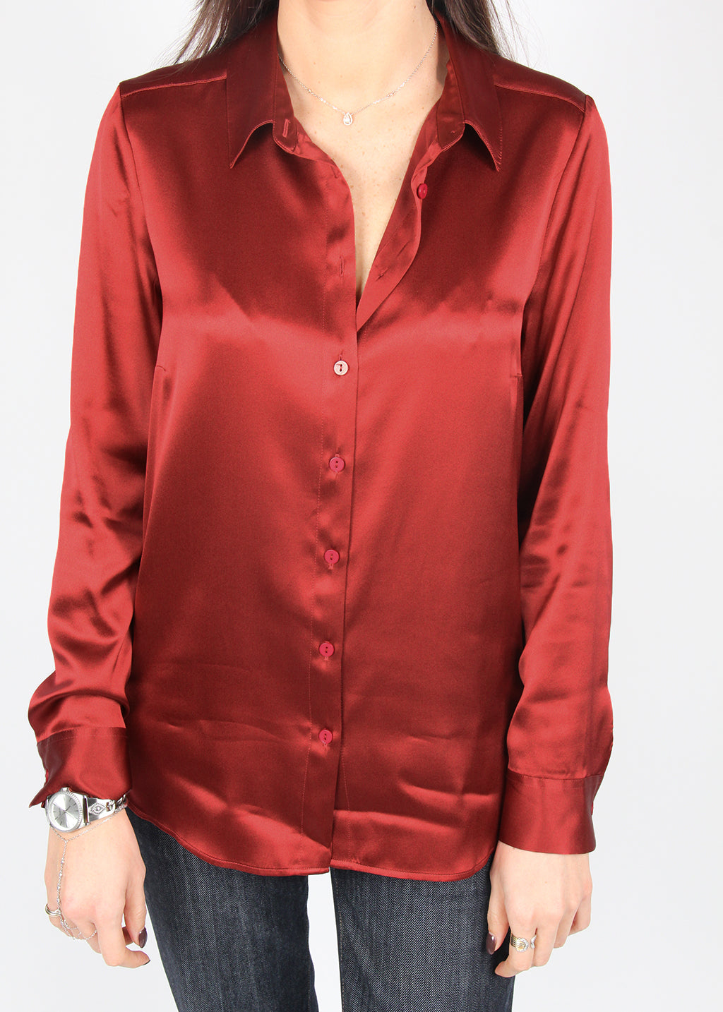 Silk satin shirt
