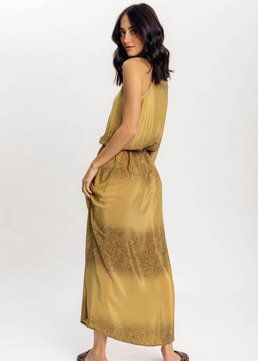 Dress with thin straps