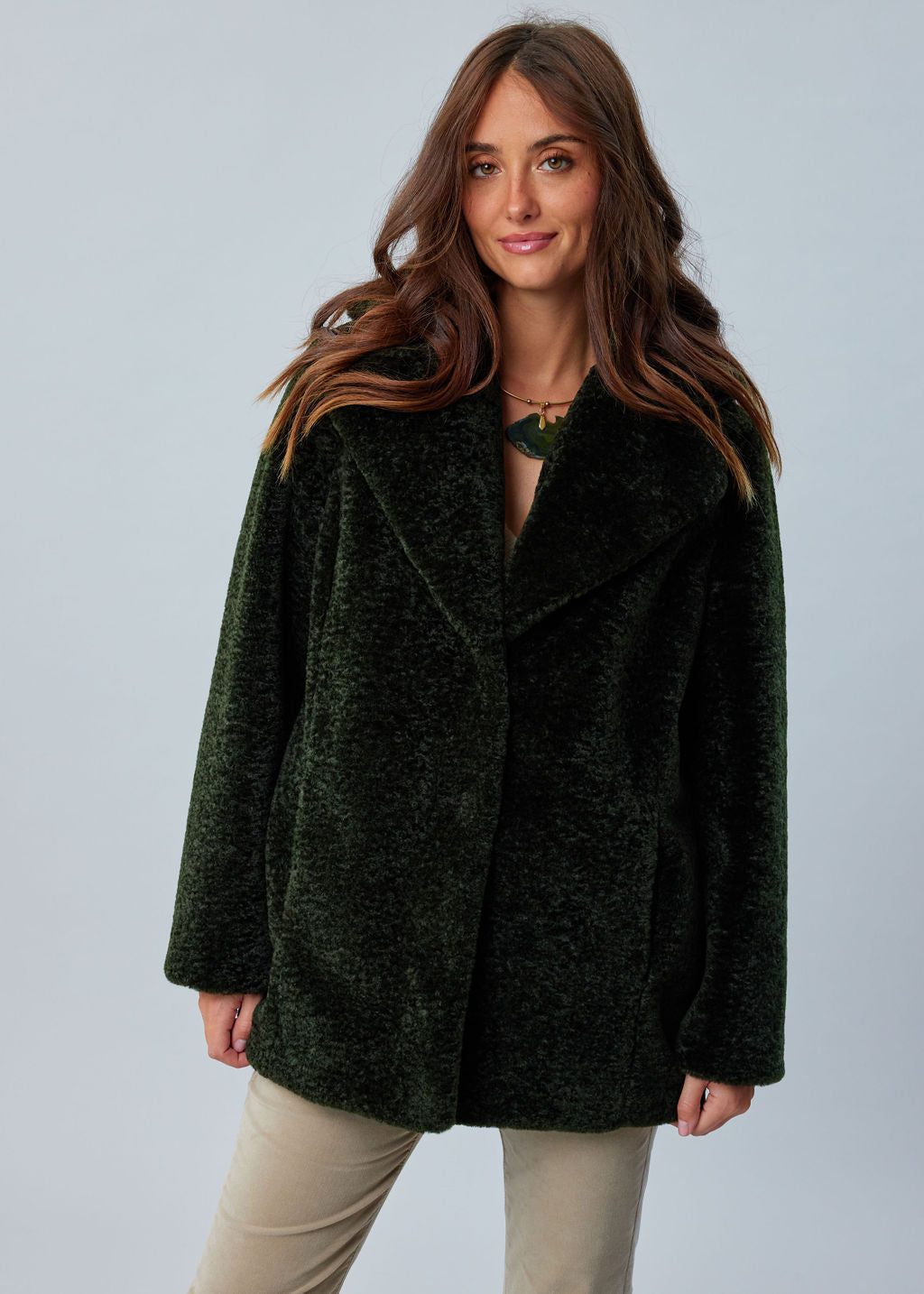 Short faux-fur jacket