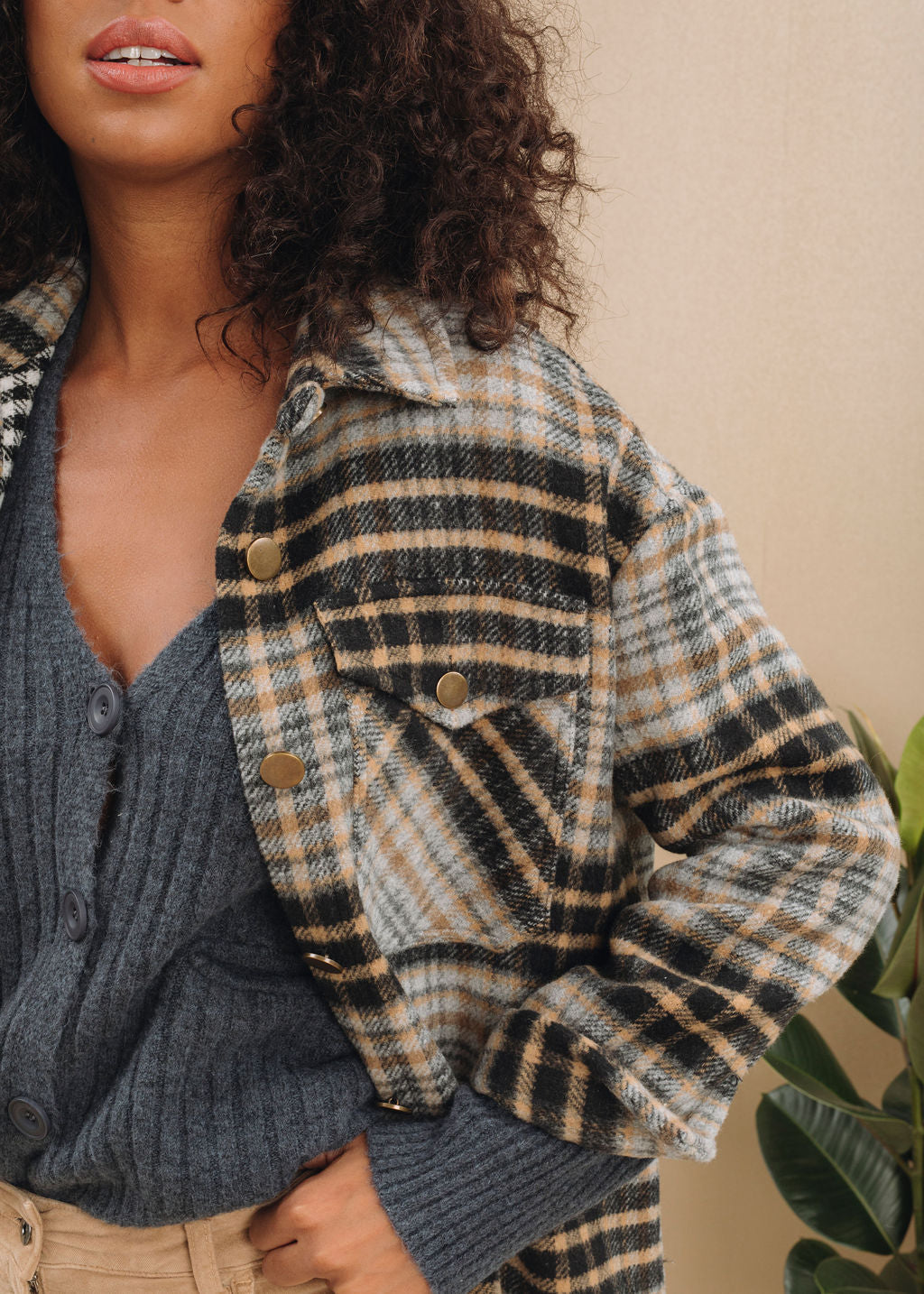 Checked overshirt