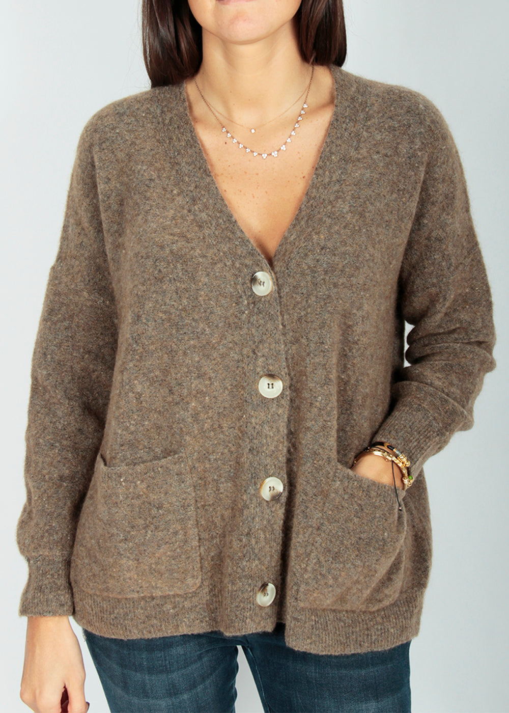 VESTE MAILLE OVERSIZE EN MOHAIR