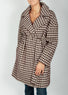 Dogtooth check pattern coat