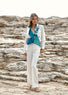 Pantalon tencel blanc | Vêtements Femme Lauren Vidal 2