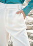 Pantalon tencel blanc | Vêtements Femme Lauren Vidal 4