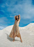 Robe longue lamée beige | Vêtements Femme Lauren Vidal 2