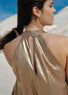Robe longue lamée beige | Vêtements Femme Lauren Vidal 3