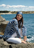 Kimono 3/4 imprimé bleu | Vêtements Femme Lauren Vidal 6