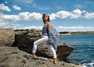 Kimono 3/4 imprimé bleu | Vêtements Femme Lauren Vidal 9