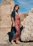 Robe longue en soie bretelles ajustables rose | Vêtements Femme Lauren Vidal 4