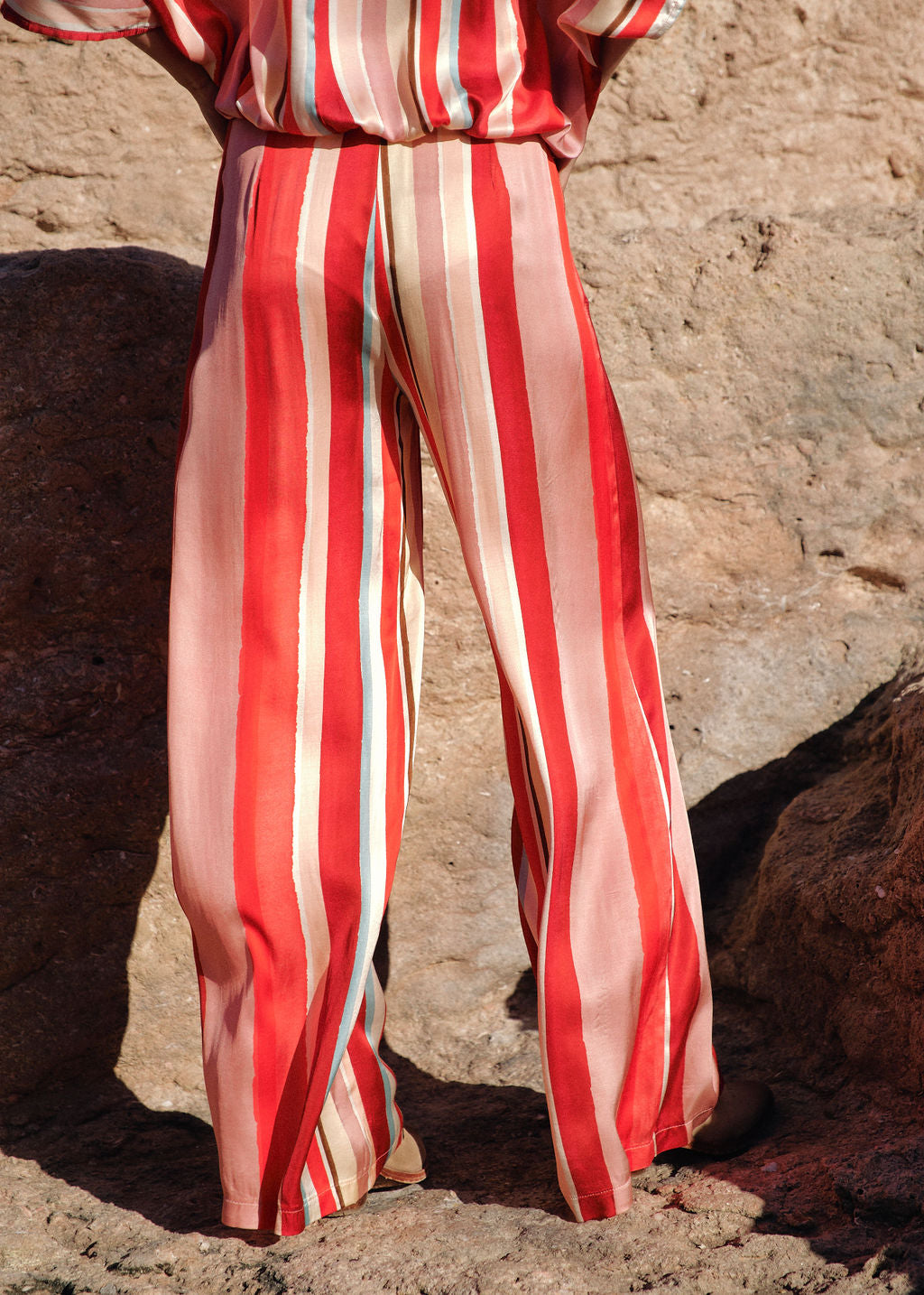 Pantalon rayé rose | Vêtements Femme Lauren Vidal 3