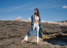 Kimono long imprimé bleu | Vêtements Femme Lauren Vidal 15