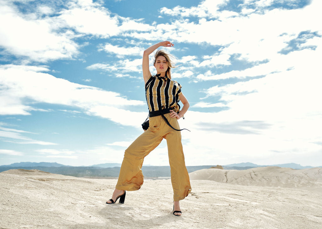 Top rayé beige | Vêtements Femme Lauren Vidal 5