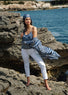 Top basic imprimé bleu | Vêtements Femme Lauren Vidal 5
