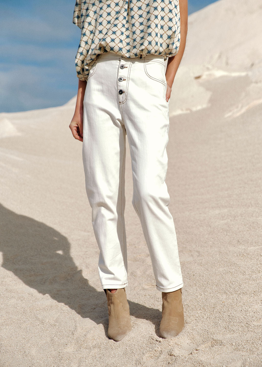 Jean écru blanc | Vêtements Femme Lauren Vidal 2