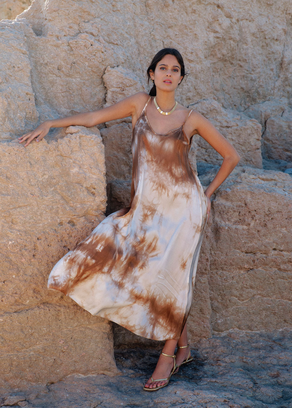 TIE &amp; DYE SLIP-ON DRESS