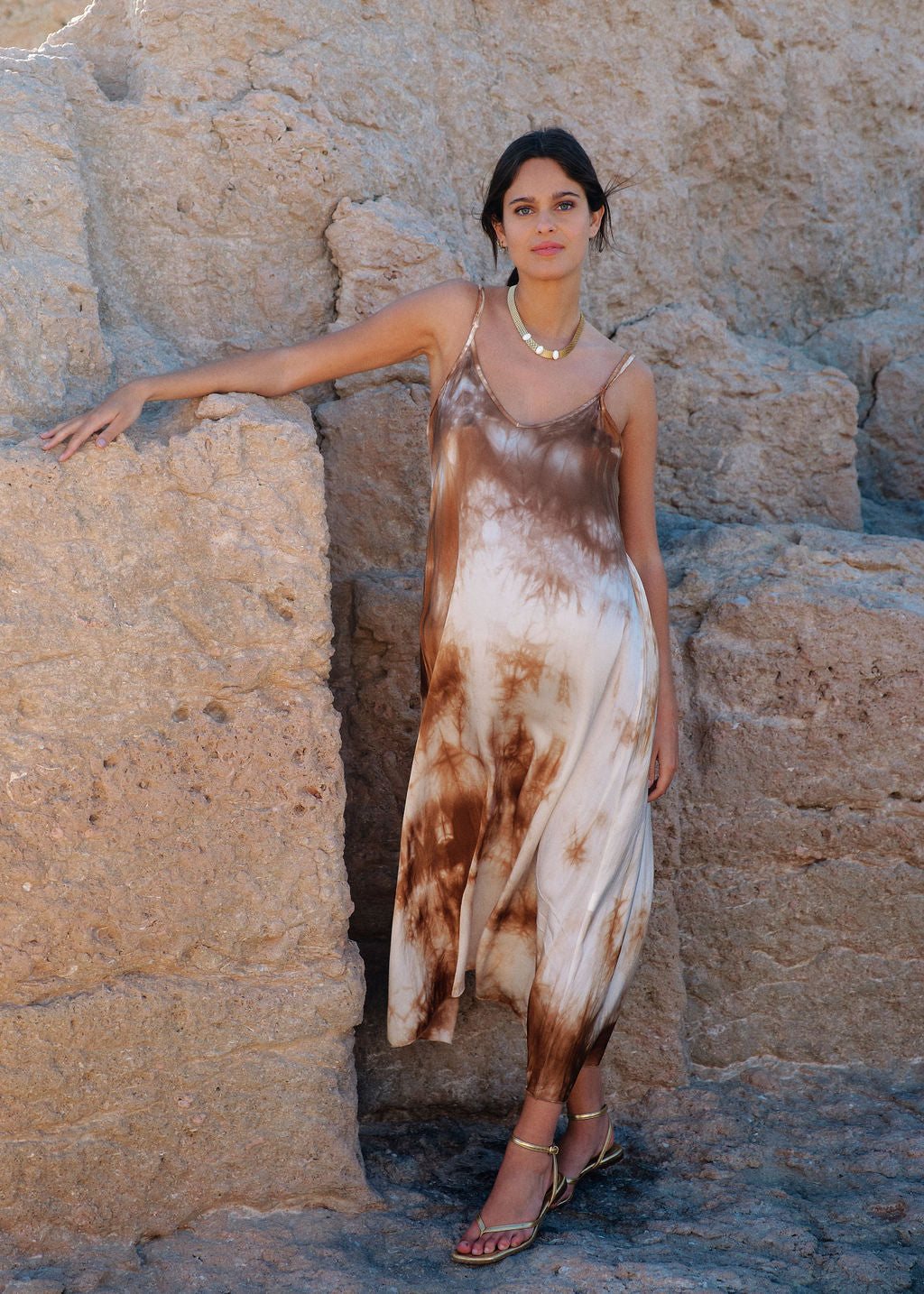 TIE &amp; DYE SLIP-ON DRESS