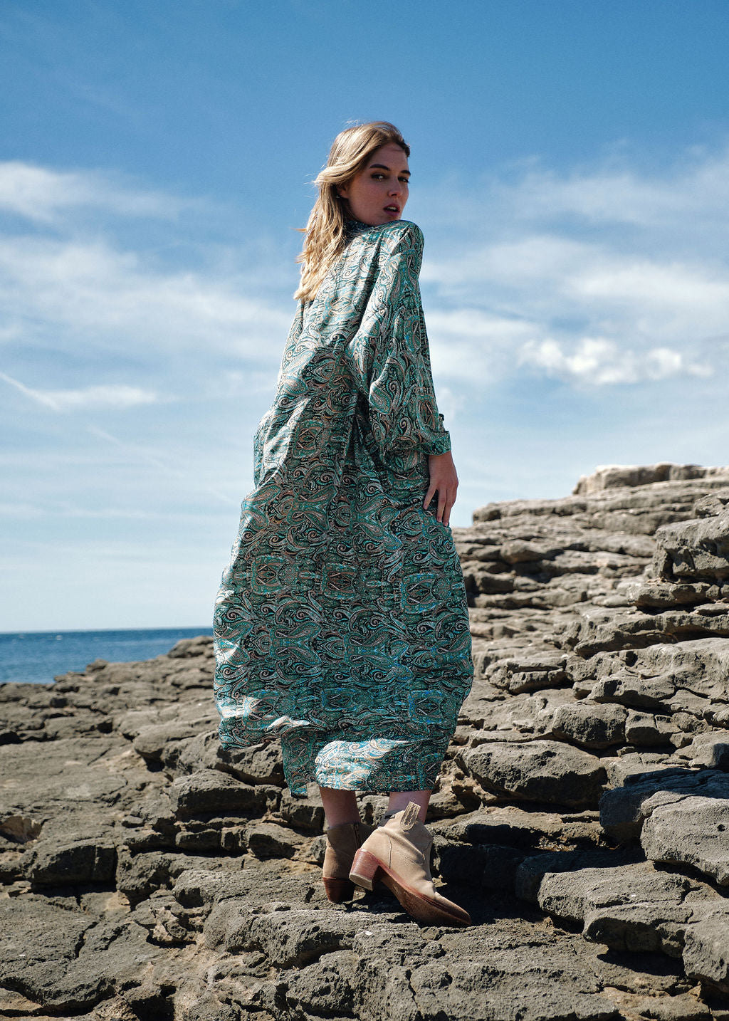 Kimono long bleu | Vêtements Femme Lauren Vidal 3