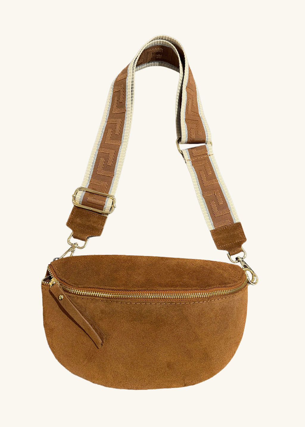 BESACE EN DAIM ANDREA CAMEL