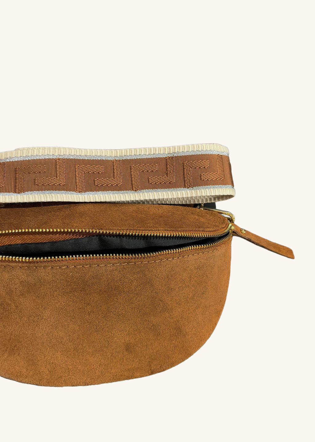 BESACE EN DAIM ANDREA CAMEL