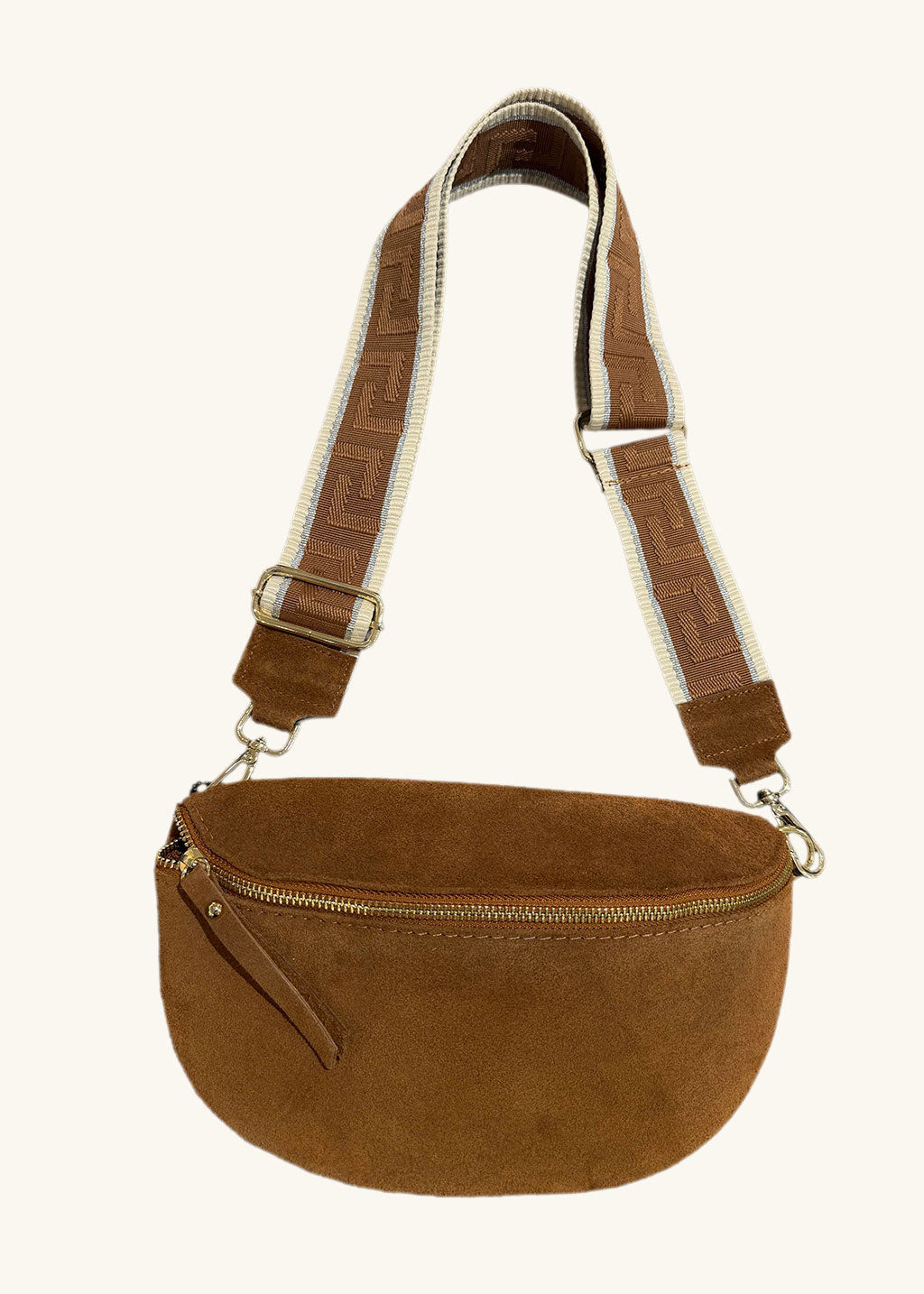 BESACE EN DAIM ANDREA CAMEL