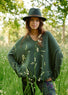 Pull Poncho Maille Clea vert mode femme Lauren Vidal 4