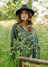 Pull Poncho Maille Clea vert mode femme Lauren Vidal 5