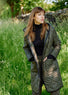 Veste Longue & Fluide Basil vert mode femme Lauren Vidal 1