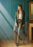 Pantalon Satin Cloe vert mode femme Lauren Vidal 1