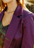 Veste De Costume Satin Mila violet mode femme Lauren Vidal 2