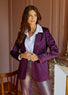 Veste De Costume Satin Mila violet mode femme Lauren Vidal 6