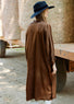 Kimono Long Fluide Jad marron mode femme Lauren Vidal 3