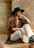 Kimono Long Fluide Jad marron mode femme Lauren Vidal 7