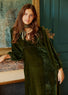 Robe Longue En Velours Vanda vert mode femme Lauren Vidal 5