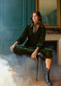 Robe Longue En Velours Vanda vert mode femme Lauren Vidal 13