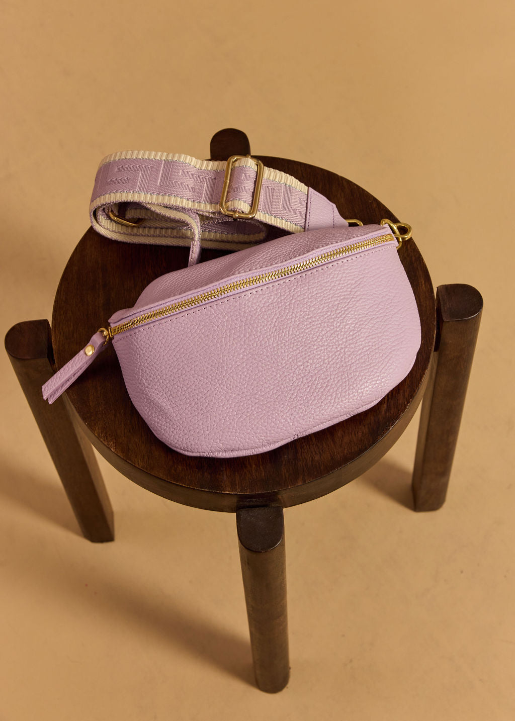 BESACE CUIR LOLITA LAVANDE