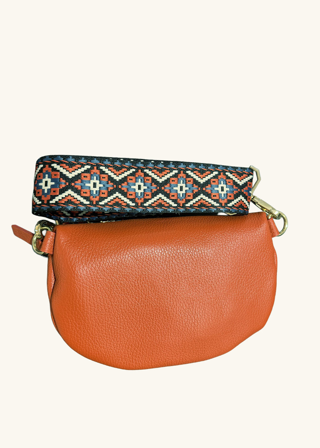BESACE CUIR LOLITA MANDARINE