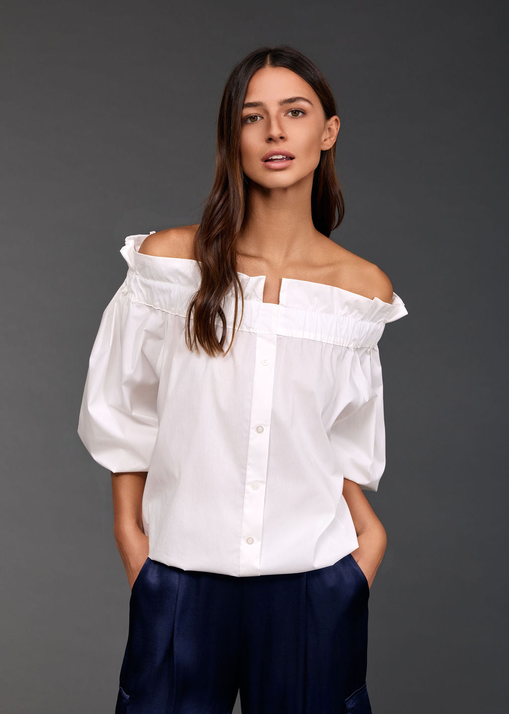 AYAKO RUFFLED SHIRT