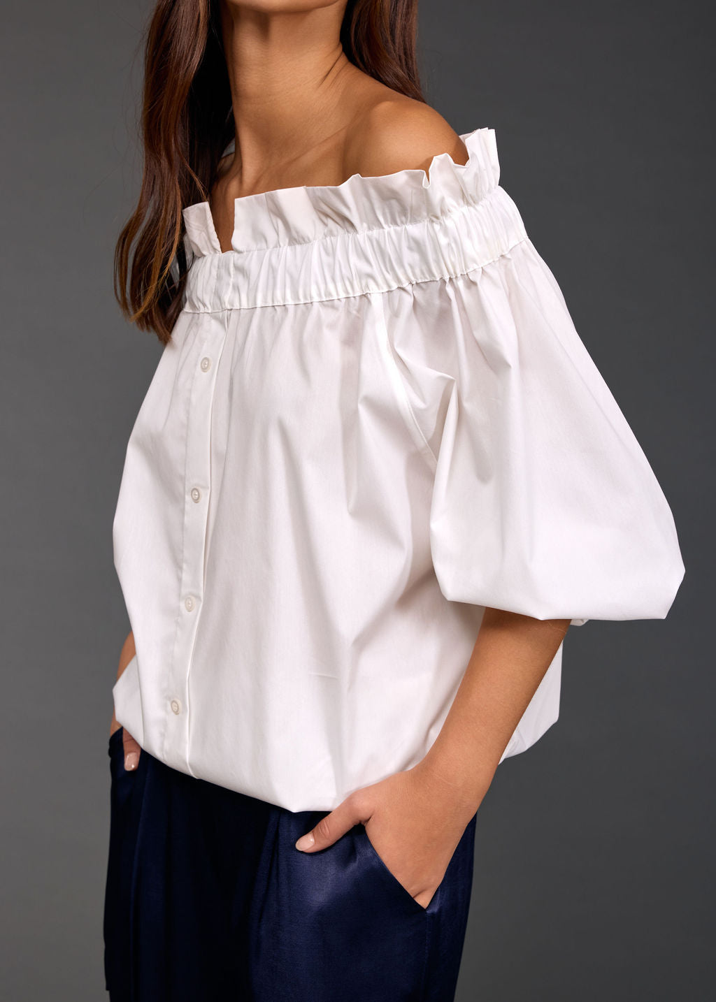 AYAKO RUFFLED SHIRT