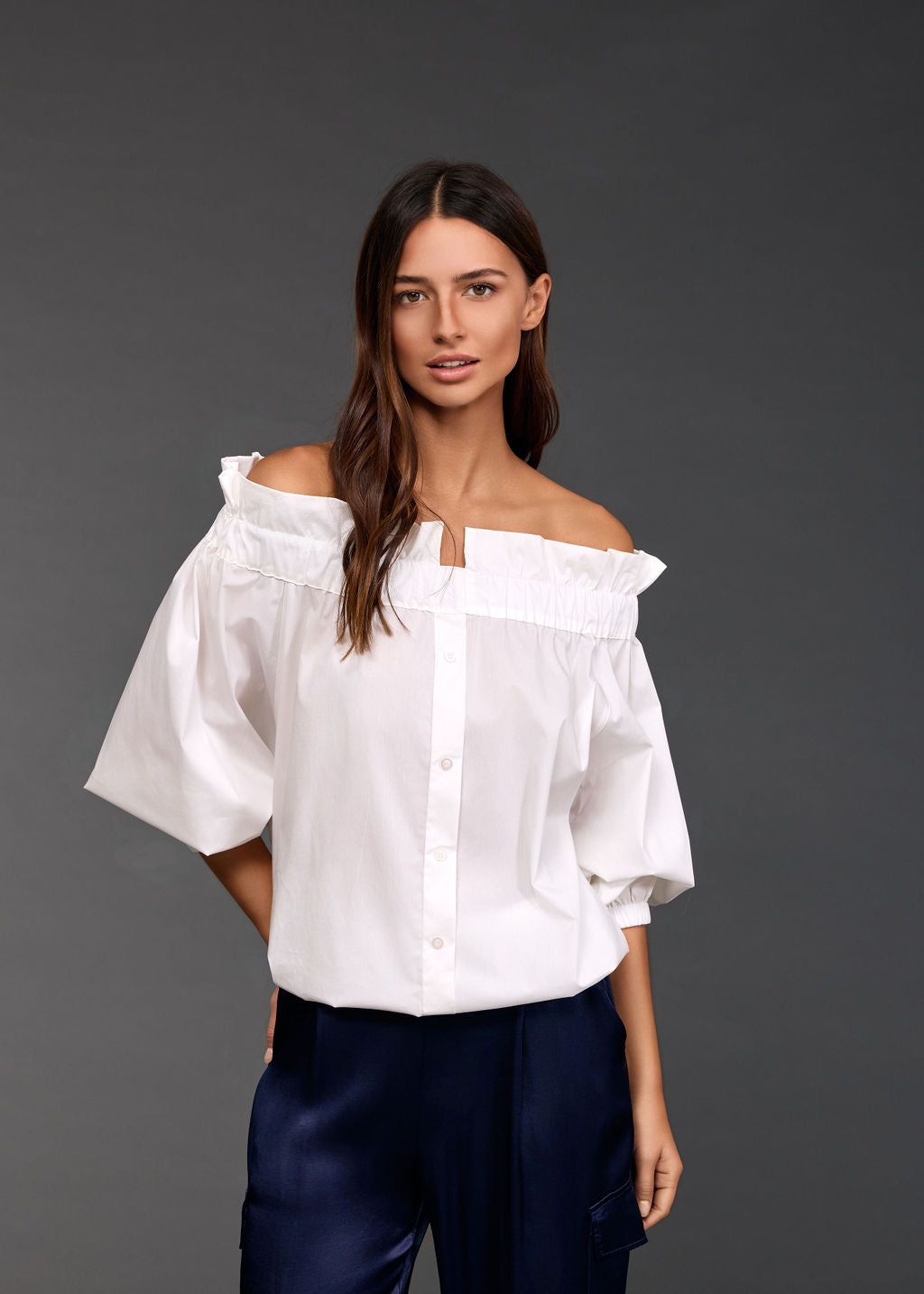 AYAKO RUFFLED SHIRT