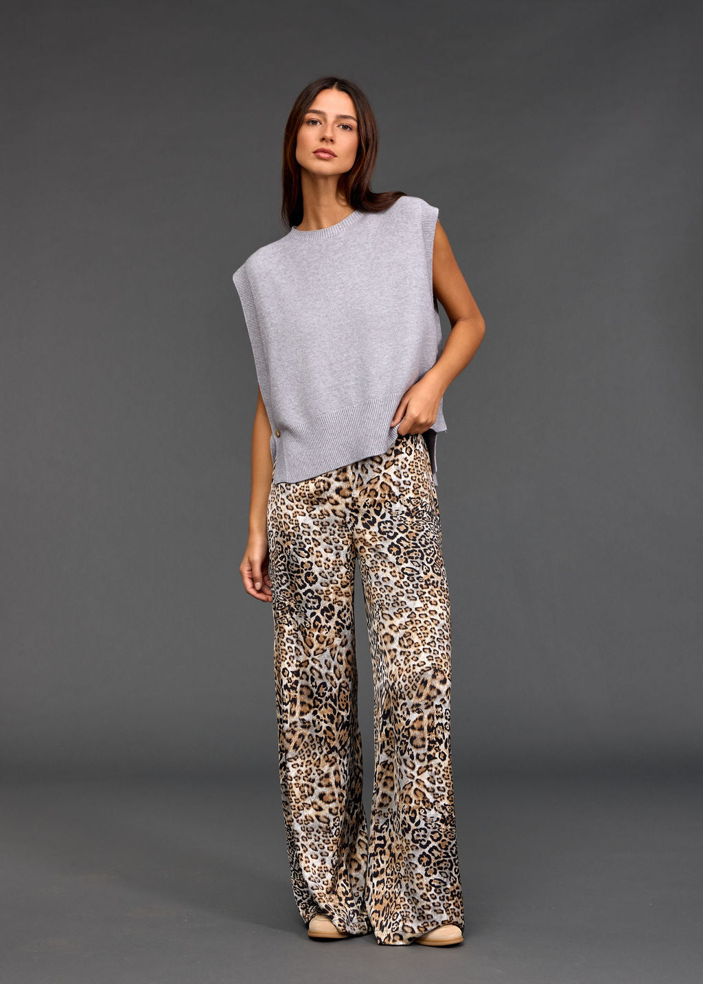 PAT PRINTED FLUID PANTS