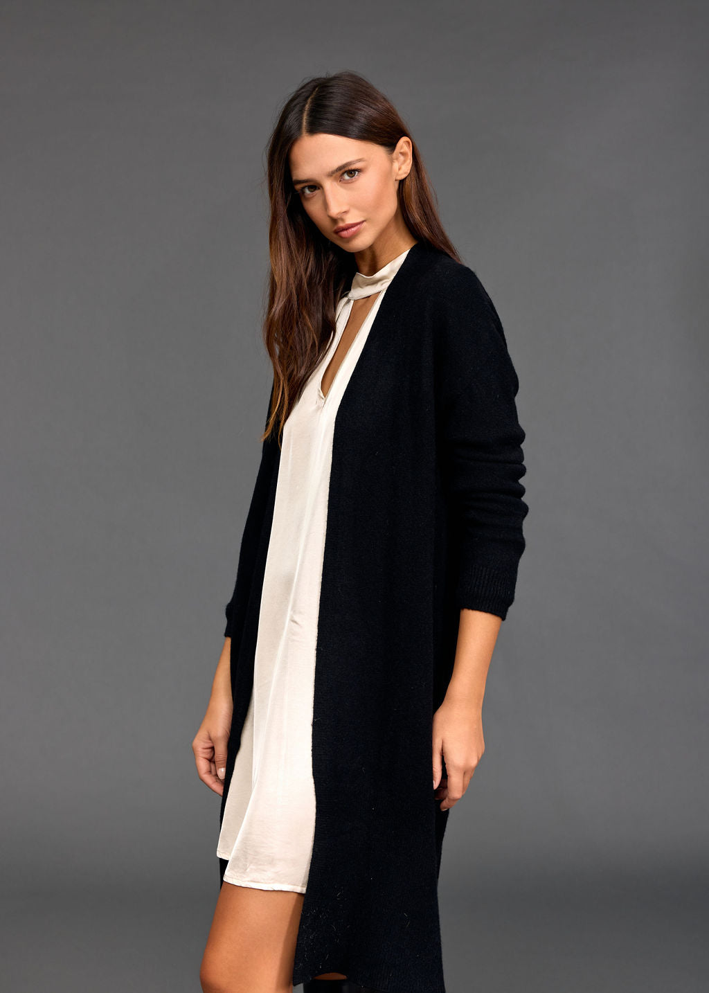 Tessie long knit cardigan