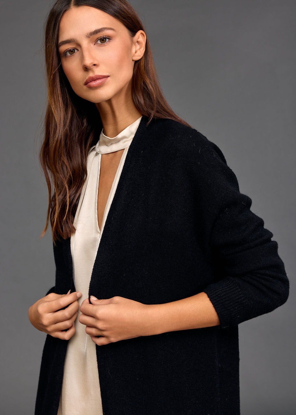 Tessie long knit cardigan